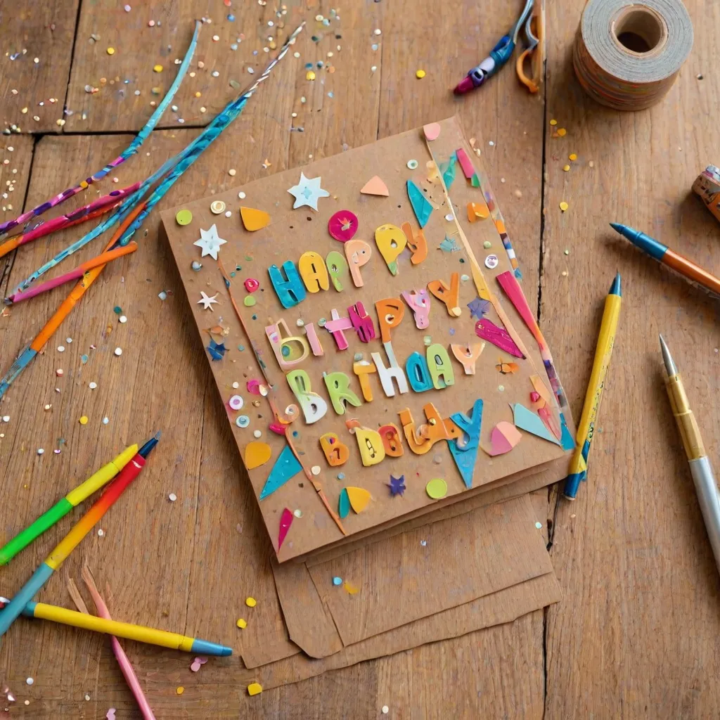 DIY kartka urodzinowa