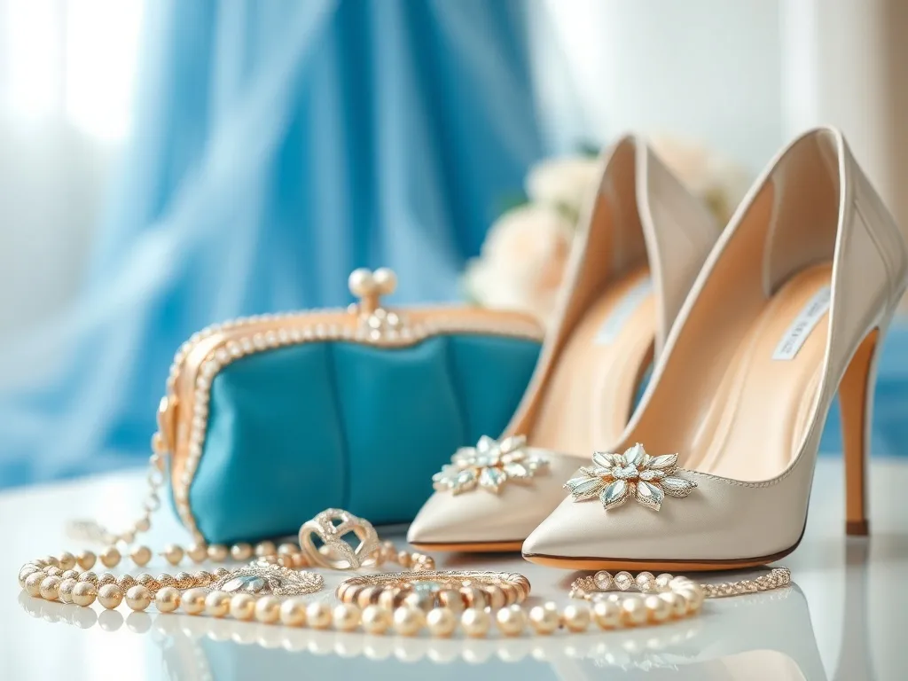 Jakie dodatki do błękitnej sukienki na wesele wybrać?