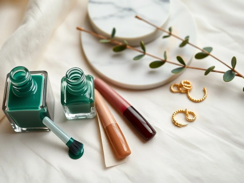 Paznokcie butelkowa zieleń z czym łączyć?