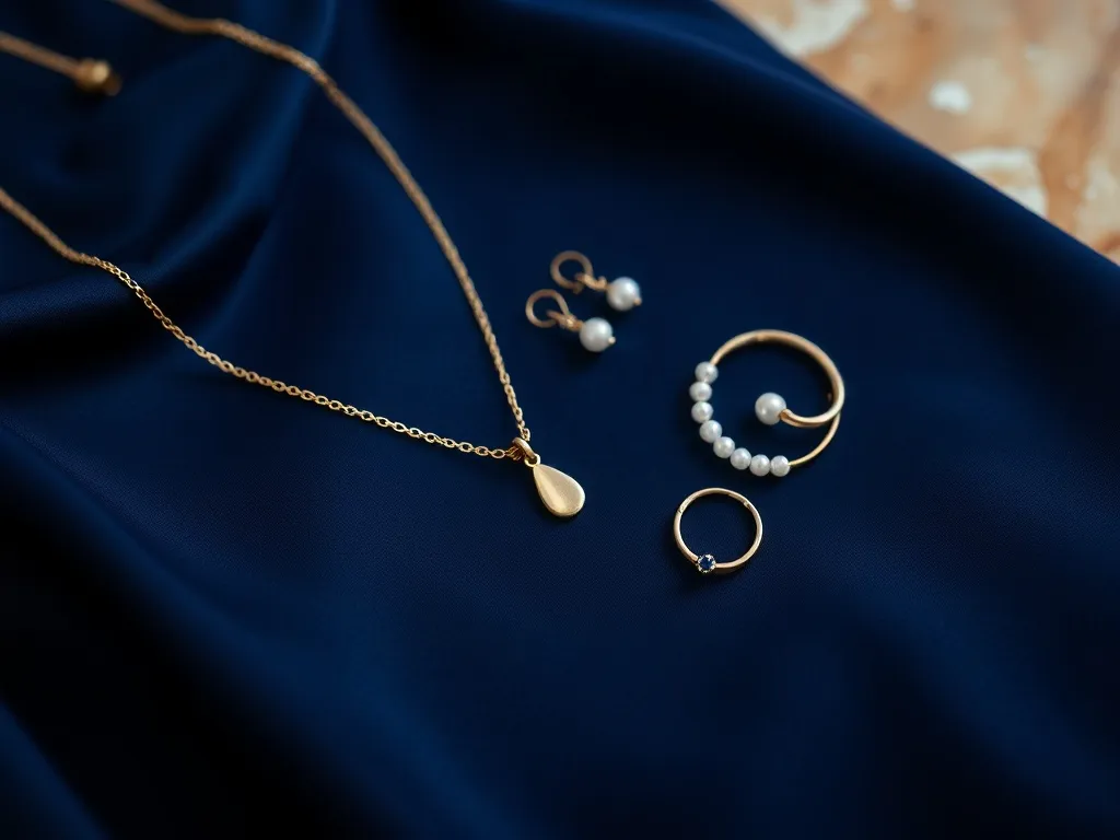 Jaka biżuteria do granatowej sukienki?